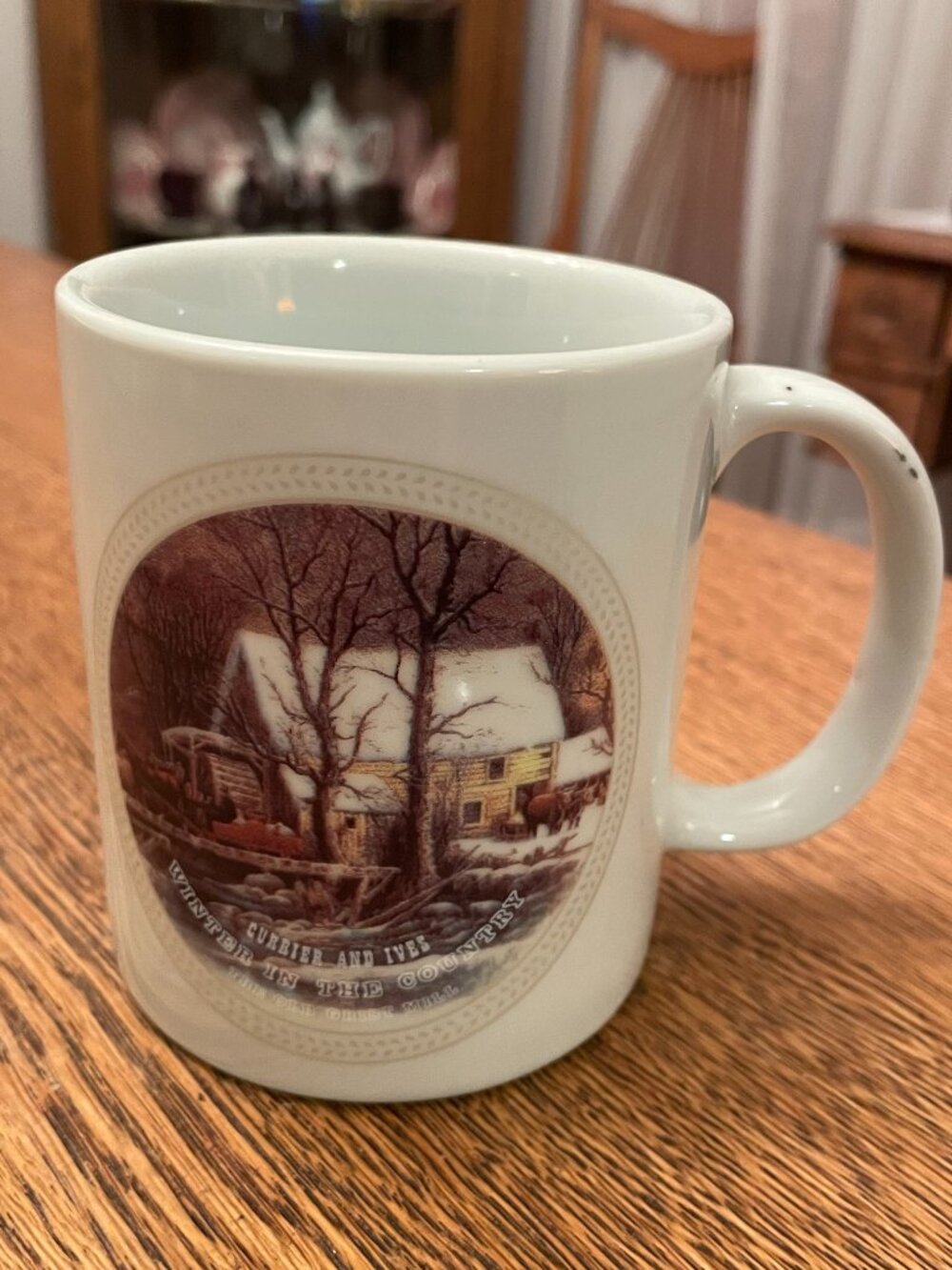 Currier and Ives: Winter in the Country Coffee Cup Mug 11 ounces